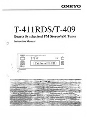 Onkyo T-411RDT-409 Instruction Manual