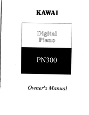 Kawai PN300 Owner's Manual