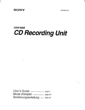Sony CDW-900E User Manual