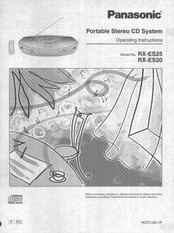 Panasonic RXES25 - RADIO CASSETTE W/CD Operating Instructions Manual
