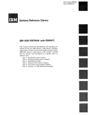 IBM 1620 Manual