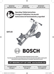 Bosch GHT130 Operating/Safety Instructions Manual