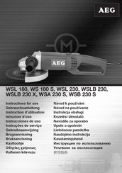 AEG WSB 230 S Instructions For Use Manual