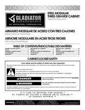 Whirlpool GLADIATOR STEEL MODULAR THREE-DRAWER CABINET Assembly Instructions Manual