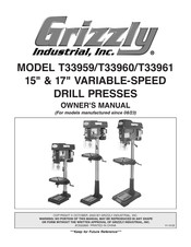 Grizzly T33960 Owner's Manual