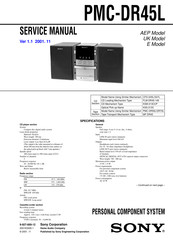 Sony PMC-DR45L Service Manual