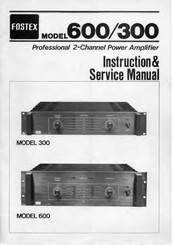 Fostex 300 Instructions/Service Manual