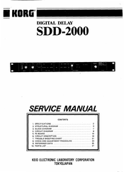 Korg SDD-2000 Service Manual