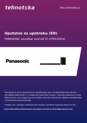 Panasonic SC-HTB510EGK Operating Instructions Manual