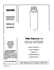 Sears 625.348732 Owner's Manual