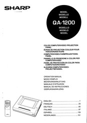 Sharp QA-1200 Operation Manual
