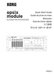 Korg opsix Quick Start Manual