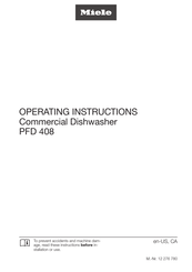Miele PFD 408 Operating Instructions Manual
