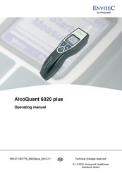 Honeywell Envitec AlcoQuant 6020 plus Operating Instructions Manual