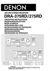 Denon DRA-375RD Operating Instructions Manual