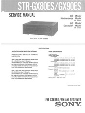 Sony STR-GX80ES Service Manual