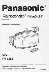 Panasonic Palmcorder Palmsight PV-L858 Instruction Manual