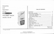 Heathkit THUMB TACH GD-69 Assembly And Operation Manual