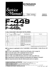 Pioneer F-449 Service Manual