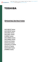 Toshiba 42 L21 Series Operating Instructions Manual