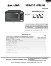 Sharp R-428JK Service Manual