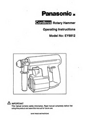 Panasonic EY6812 - HAMMER COR.DRILL&DR Operating Instructions Manual