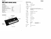 Roland RS-505 Service Notes