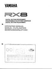 Yamaha RX-8 Operating Manual