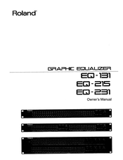 Roland EQ-231 Owner's Manual