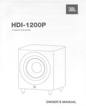 JBL HDI-1200P Owner's Manual