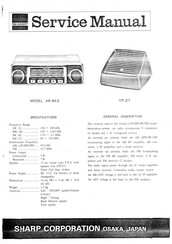 Sharp CP-27 Service Manual