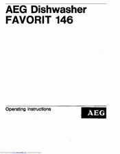 AEG FAVORIT 146 Operating Instructions Manual