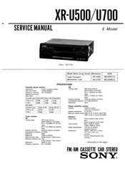 Sony XR-U500 Service Manual