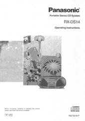 Panasonic RXDS14 - RADIO CASSETTE W/CD Operating Instructions Manual