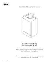 Baxi Platinum 24 HE Installation & Servicing Instructions Manual