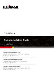 Edimax GS-5424LX Quick Installation Manual