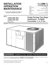 American Standard YCZ050F1/3HOA Installation Operation & Maintenance