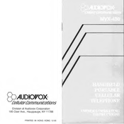 Audiovox MVX-430 User Manual