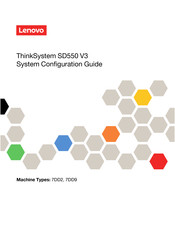 Lenovo ThinkSystem SD550 V3 System Configuration Manual