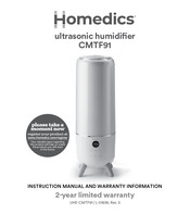 HoMedics CMTF91 Instruction Manual And  Warranty Information