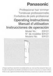 Panasonic ER-121 Operating Instructions Manual