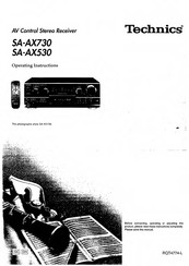 Technics SA-AX530 Operating Instructions Manual