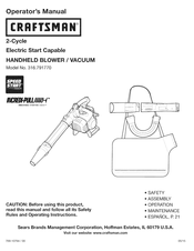 Craftsman INCREDI-PULL 316.791770 Operator's Manual