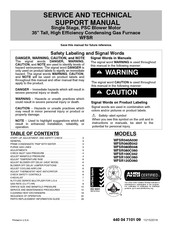 International comfort products WFSR100C042 Service And Technical Support Manual