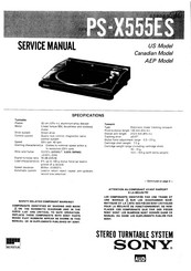 Sony PS-X555ES Service Manual