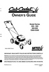 MTD Cub Cadet 950 Owner's Manual