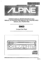 Alpine 5903 Owner's Manual