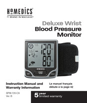 HoMedics Deluxe Wrist BPW-720-CA Instruction Manual And  Warranty Information