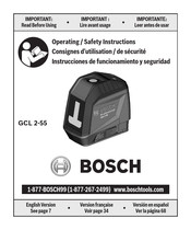Bosch GCL 2-55 Operating/Safety Instructions Manual