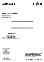Fujitsu AIRSTAGE ASTH09KMCD Operation Manual